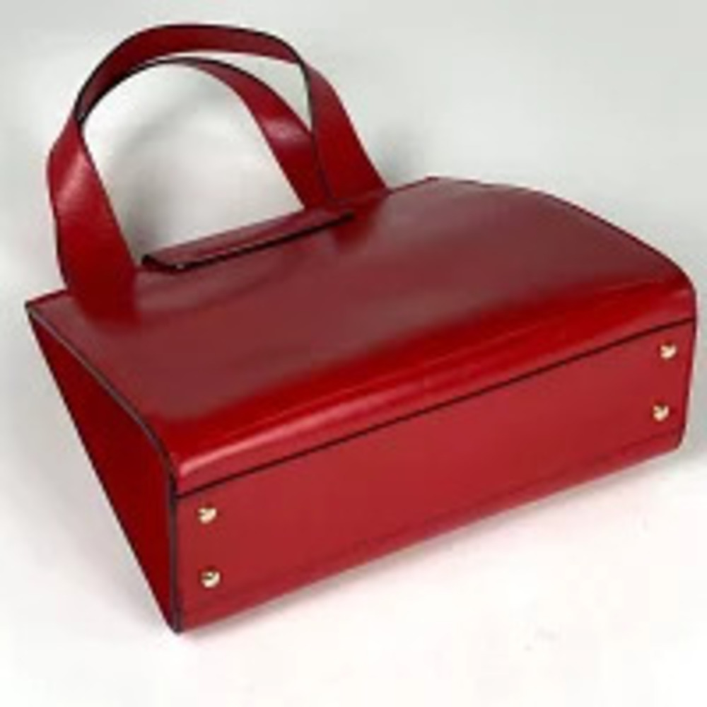 Celine Leather Carriage Red Handbag Red